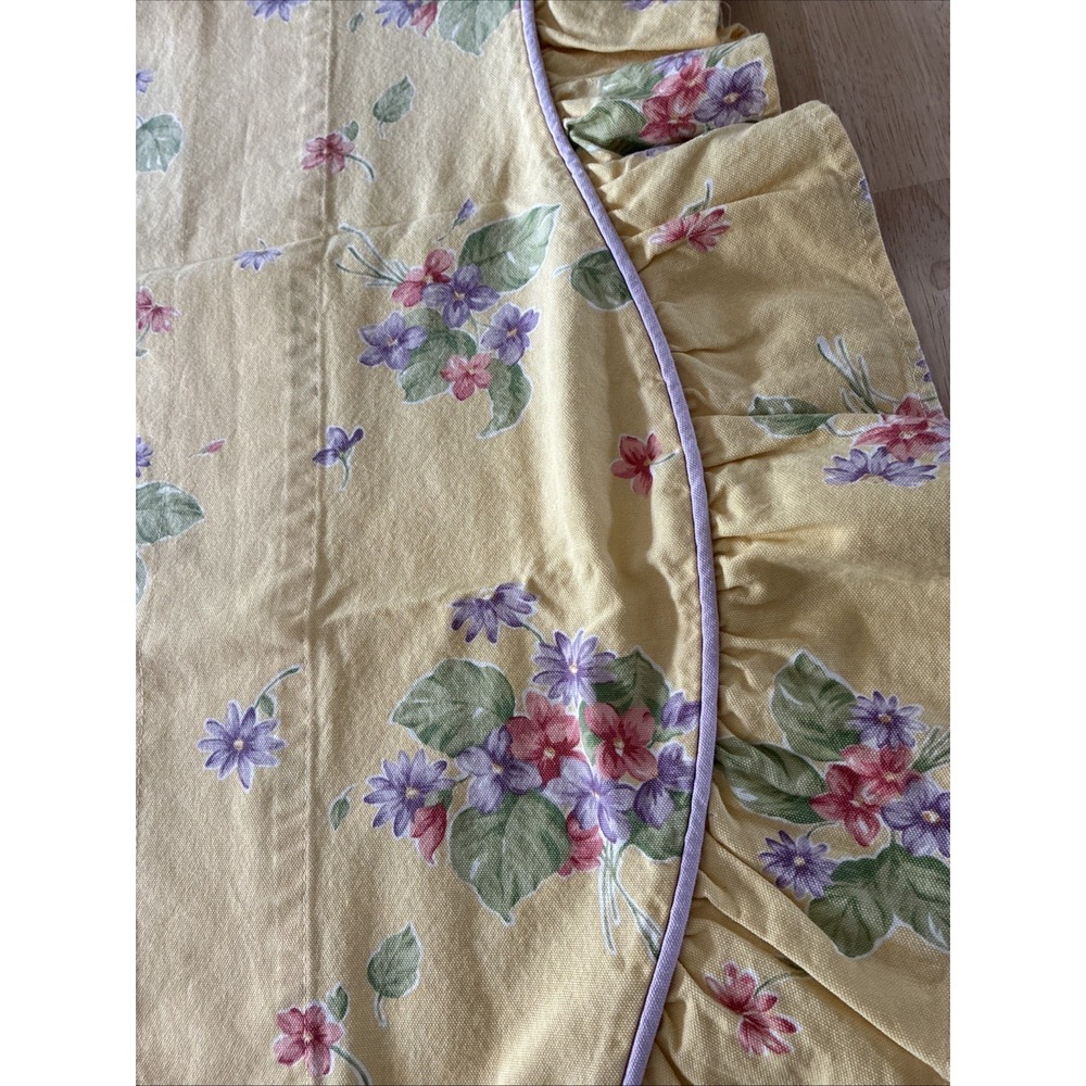 Waverly Garden Room Valances "Field Of Flowers" 66x16 Purple & Yellow Floral